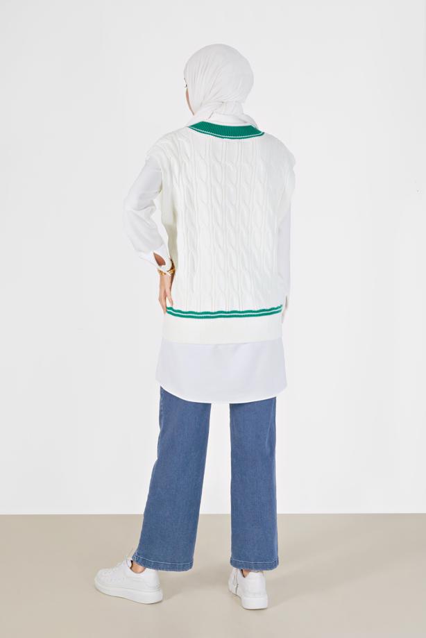 Vêtements hijab  PATTERNED KNITWEAR SWEATER 2527  - TRENDTESETTÜR