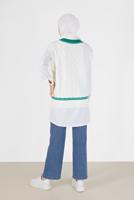 Vêtements hijab BLANC PULL EN MAILLE À MOTIFS 2527