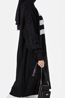 Vêtements hijab NOIR CARDIGAN À MOTIFS 6327