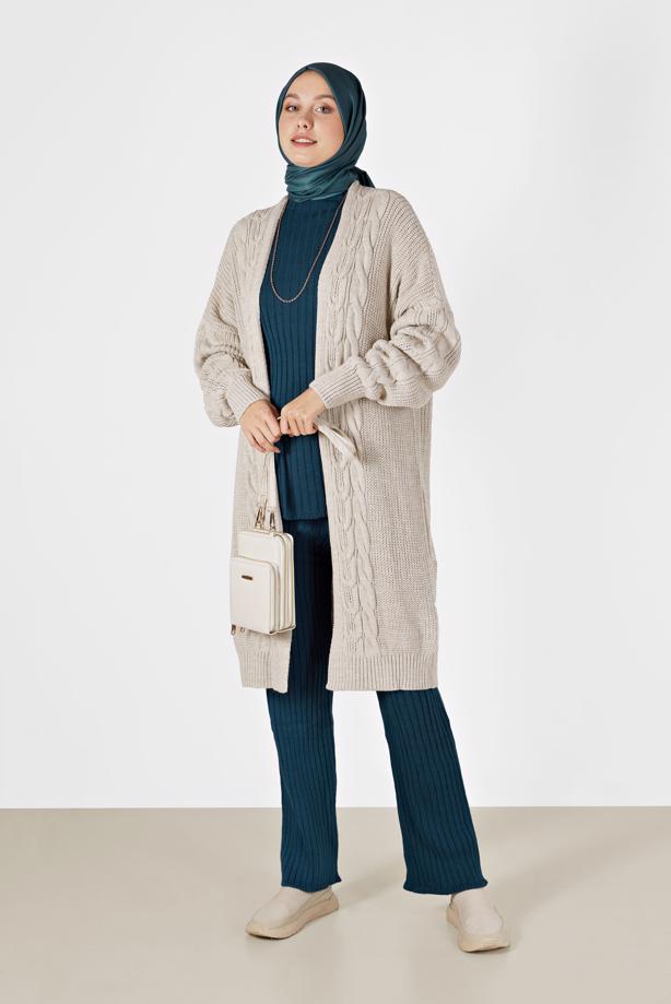 Vêtements hijab  PATTERNED CARDIGAN 6327  - TRENDTESETTÜR