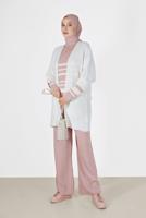 Vêtements hijab BLANC CARDIGAN DEMI-MANCHES AVEC POCHE 6627