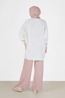 Vêtements hijab BLANC CARDIGAN DEMI-MANCHES AVEC POCHE 6627