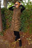 Vêtements hijab VERT GILET MATELASSÉ À CAPUCHE 0021