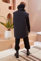 Hijab clothing BLACK SNAP DETAIL QUILTED GILET 0520 