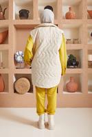 Tesettür giyim BEJ ÇITÇITLI KAPİTONE YELEK 0520 