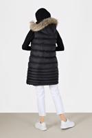 Tesettür giyim SİYAH KAPÜŞONLU FERMUARLI ŞİŞME YELEK 2004 