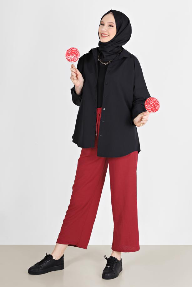 Hijab clothing  BUTTONED BASIC TUNIC 3900  - TRENDTESETTÜR