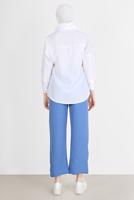 Hijab clothing WHITE BUTTONED BASIC TUNIC 3900 