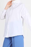 Hijab clothing WHITE BUTTONED BASIC TUNIC 3900 