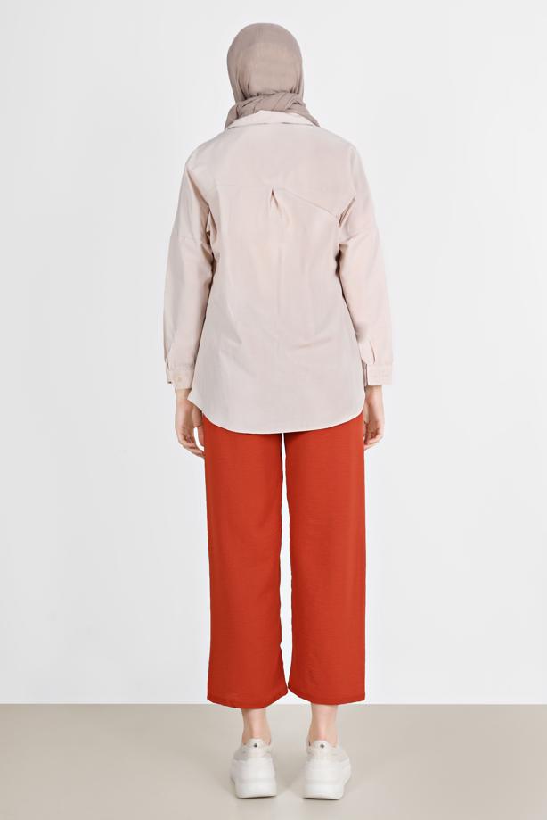 Hijab clothing  BUTTONED BASIC TUNIC 3900  - TRENDTESETTÜR