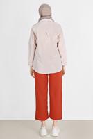 Hijab clothing BEIGE BUTTONED BASIC TUNIC 3900 