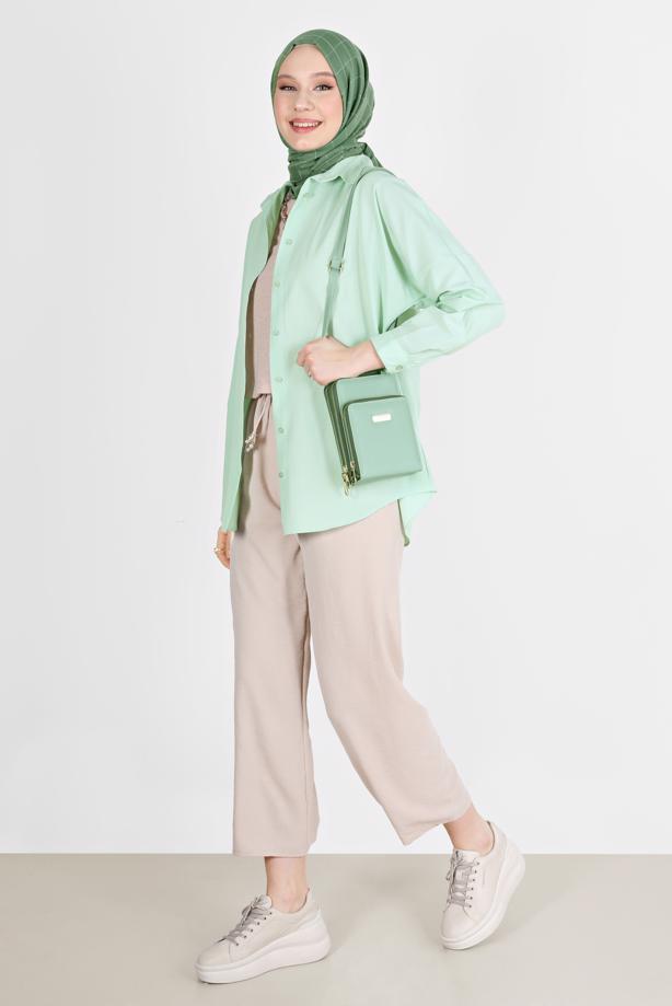 Hijab clothing  BUTTONED BASIC TUNIC 3900  - TRENDTESETTÜR