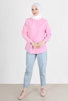 Hijab clothing PINK BUTTONED BASIC TUNIC 3900 