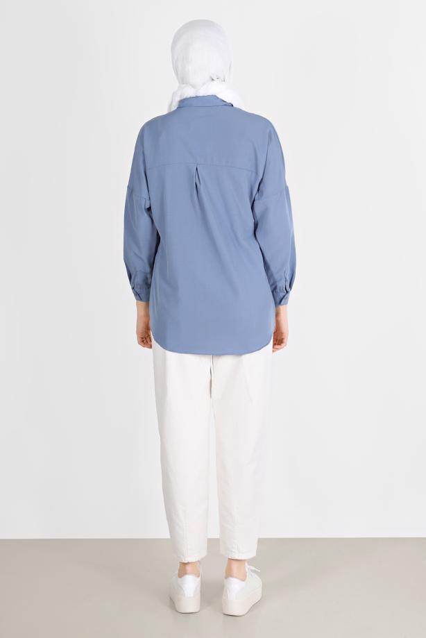 Hijab clothing  BUTTONED BASIC TUNIC 3900  - TRENDTESETTÜR