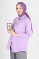 Vêtements hijab POURPRE TUNIQUE BASIQUE BOUTONNÉE 3900