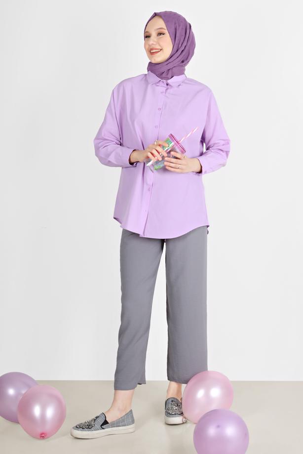 Hijab clothing  BUTTONED BASIC TUNIC 3900  - TRENDTESETTÜR