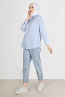 Hijab clothing BLUE BUTTONED BASIC TUNIC 3900 