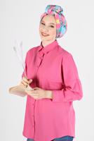 Vêtements hijab ROSE TUNIQUE BASIQUE BOUTONNÉE 3900