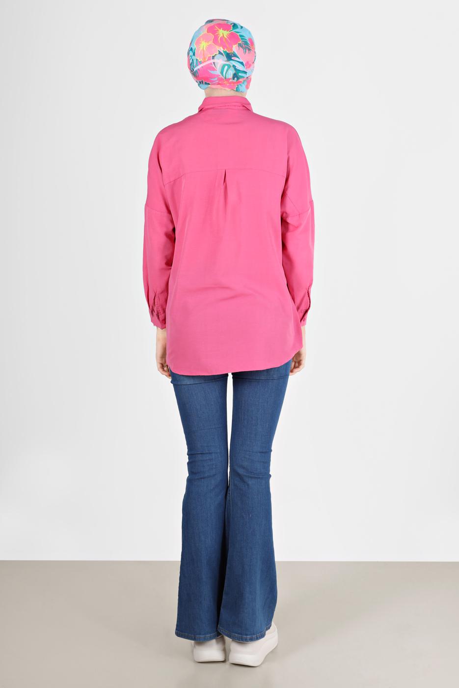 Vêtements hijab ROSE TUNIQUE BASIQUE BOUTONNÉE 3900