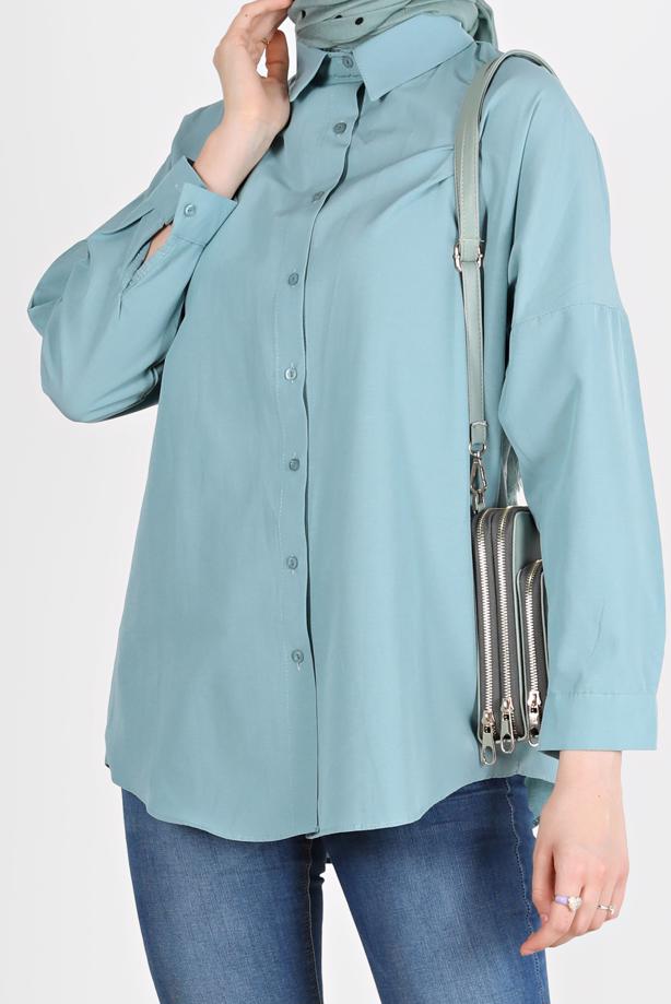 Hijab clothing  BUTTONED BASIC TUNIC 3900  - TRENDTESETTÜR