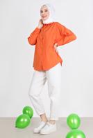 Hijab clothing ORANGE BUTTONED BASIC TUNIC 3900 