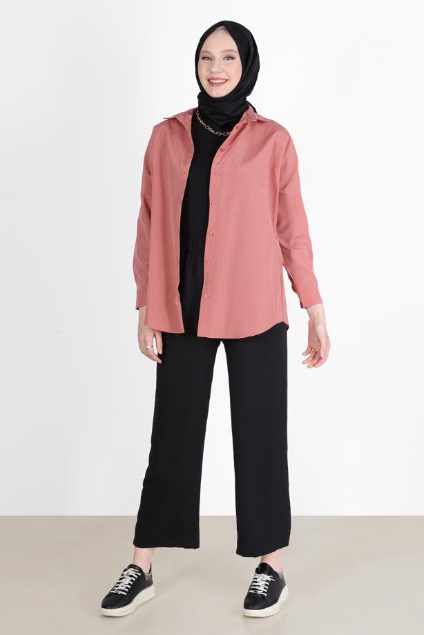 Hijab clothing  BUTTONED BASIC TUNIC 3900  - TRENDTESETTÜR