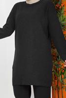 Tesettür giyim SİYAH BASIC İKİLİ PANT. TRİKO TAKIM 03221 