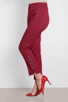 Tesettür giyim BORDO ALVİNA PAÇASI PUL İŞLEMELİ ARA BEL PANTOLON 7566 