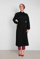 Tesettür giyim BORDO ALVİNA PAÇASI PUL İŞLEMELİ ARA BEL PANTOLON 7566 