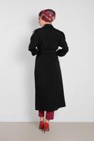 Tesettür giyim BORDO ALVİNA PAÇASI PUL İŞLEMELİ ARA BEL PANTOLON 7566 