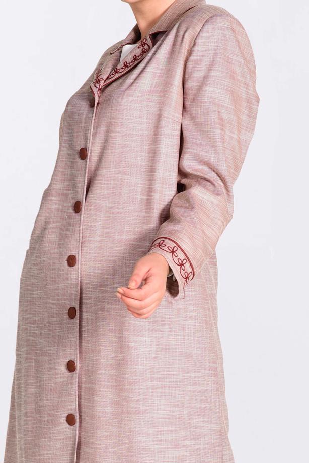 Vêtements hijab TABA TRENCH-COAT À BOUTONS BRODÉS ALVINA 1297 - TRENDTESETTÜR