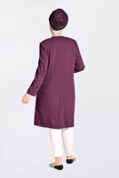 Hijab clothing PLUM CREW NECK TRENCH COAT WITH POCKET 1299 