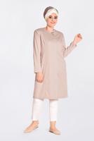 Hijab clothing POWDER CREW NECK TRENCH COAT WITH POCKET 1299 