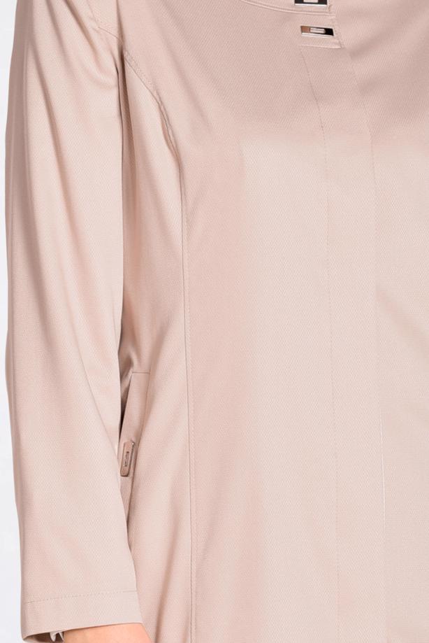 Vêtements hijab POUDRE TRENCH COL ROND AVEC POCHE 1299 - TRENDTESETTÜR