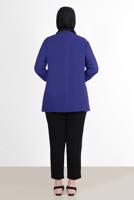 Vêtements hijab BLEU MARINE ALVİNA BLOUSE À COL FOULARD 20036