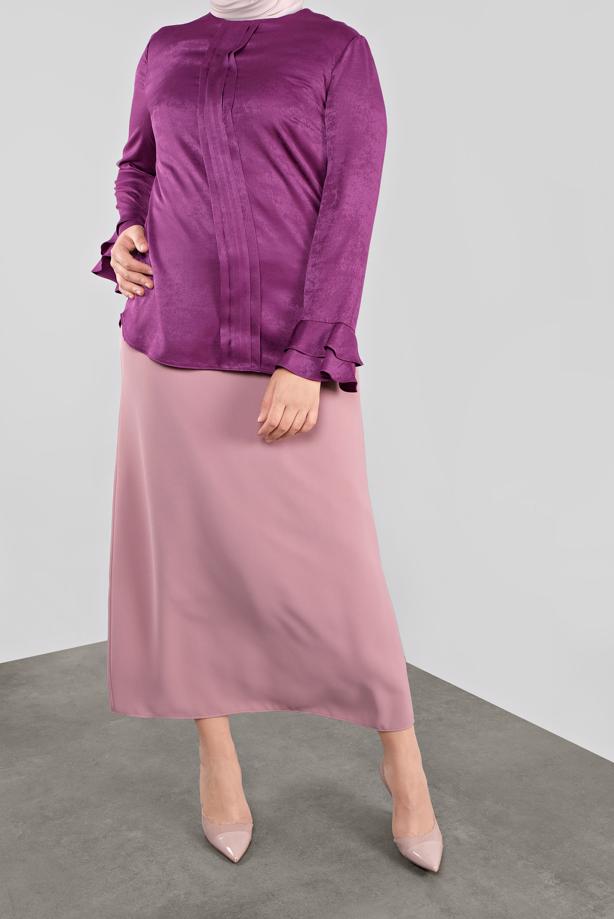 Vêtements hijab POURPRE T 20039 ALVİNA NELLA BLUZ 44/48 TEK42 - TRENDTESETTÜR