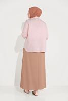 Vêtements hijab ORANGE TUNIQUE EN COTON BRODÉ ALVİNA 20048