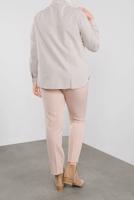 Vêtements hijab BEIGE TUNIQUE EN COTON BRODÉ ALVİNA 20048