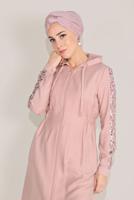 Tesettür giyim PUDRA ALVİNA PUL PAYET DETAYLI GİY ÇIK 40641 