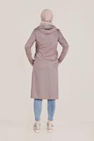 Tesettür giyim KAHVE ALVİNA FİLE DETAYLI GİY ÇIK 40666