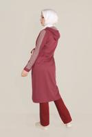 Hijab clothing RED ALVİNA MESH DETAIL JACKET 40666