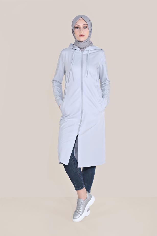 Vêtements hijab BLEU ALVİNA VESTE EN MAILLE 40666 - TRENDTESETTÜR