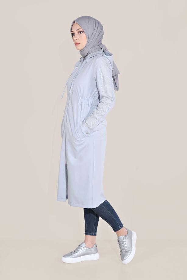 Vêtements hijab BLEU ALVİNA VESTE EN MAILLE 40666 - TRENDTESETTÜR