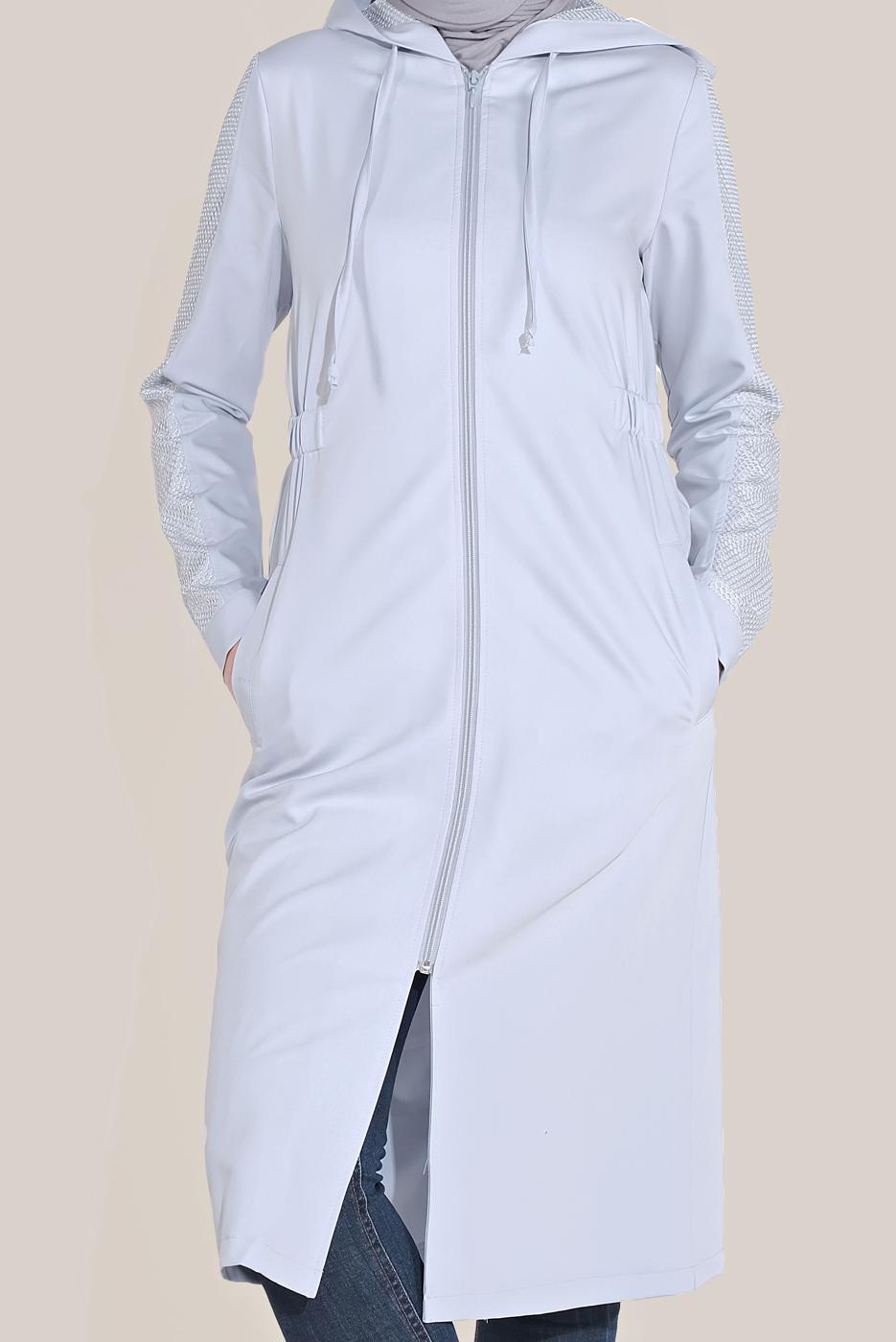 Tesettür giyim MAVİ ALVİNA FİLE DETAYLI GİY ÇIK 40666