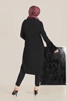 Vêtements hijab NOIR ALVİNA VESTE À FRANGES 40731