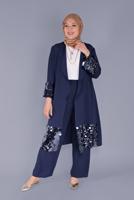 Vêtements hijab BLEU MARINE ALVİNA VESTE À PAILLETTES 40882