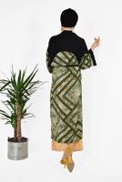 Vêtements hijab KAKI ALVİNA MOTIF LÉOPARD KIMONO 4963