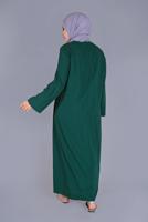 Vêtements hijab VERT ROBE DÉTAIL GUIPURE 20053