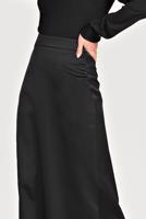 Tesettür giyim SİYAH ALVİNA YÜKSEK BEL SATEN ETEK 60062 