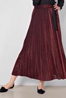 Tesettür giyim SİYAH T 6360 ALVİNA MEMORİ SİMLİ ETEK 38/44 TEK40